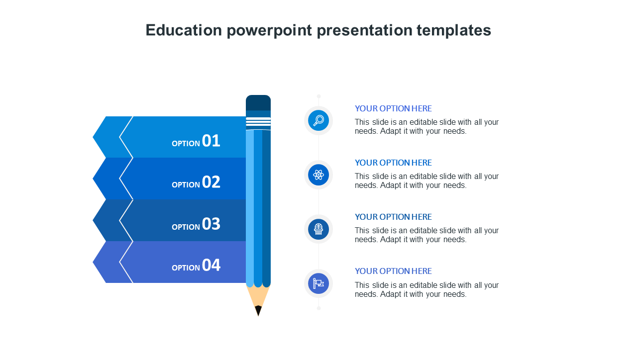 education powerpoint presentation templates-blue